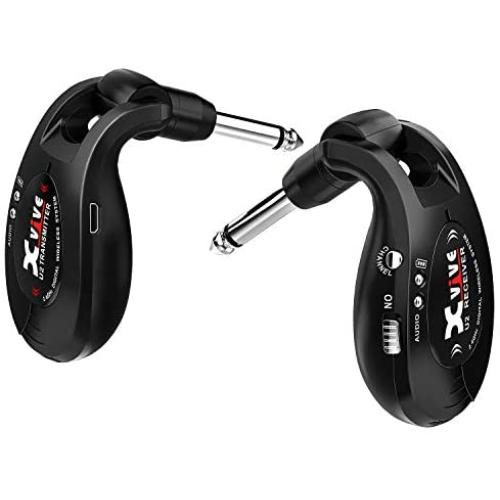 Xvive U2 Guitar Wireless System Rechargeable 2.4GHz Digital Guitar Wireless Transmitter and Receiver for Electric Guitar Bass Violin Keyboard