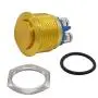 Twidec / 16mm Waterproof Golden Metal Shell Momentary Raised Top Push Button Switch 3A/12~250V SPST 1NO Start Button for car Modification Switch（Quality Assurance for 1 Years） M-16-GLD-G