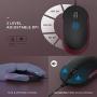 Wired Keyboard and Mouse, Jelly Comb Ultra Thin Full Size USB Wire Corded Keyboard Mouse Combo Set with Number Pad for Computer, Laptop, PC, Desktop, Notebook, Windows 7, 8, 10 (Wine Red)