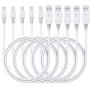 iPhone Charger Cable 6ft 5Pack,[MFi Certified] Lightning Cable 6 Foot,Ailawuu iPhone Cord USB Fast Charging Compatible with iPhone 11/11 Pro/Pro Max/X/XS Max/XR/8/8 Plus/7/7 Plus/iPad/iPod (White)