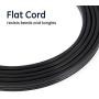 GE, Black, 8 ft Extension Cord, 3 Outlet, Flat Plug, Grounded, 16 Gauge, UL Listed, 56991, 1 Pack