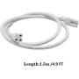 T5 T8 LED Double End 3Pin Lamp Connecting Wire Ceiling Lights Daylight LED Integrated Tube Cable Linkable Cords for LED Tube Lamp Holder Socket Fittings with Cables White Color,（ 4.9FT / 1.5M ）.4-PACK