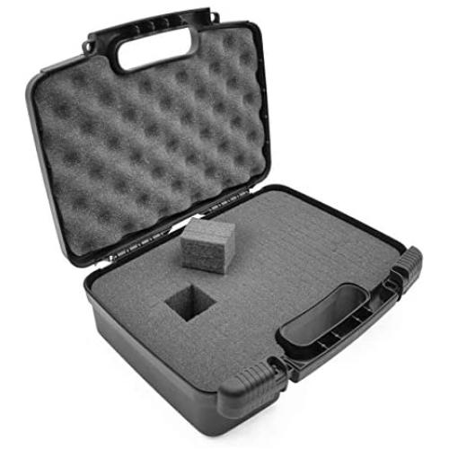 CASEMATIX 12'' Customizable Foam Case for Portable Electronics - Hard Carrying Case with Pre-Diced Foam Interior for Use As Pico Projector Case, Microphone Case, Recorder Case and More