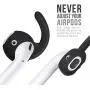 EarBuddyz 2.0 Ear Hooks and Covers Accessories Compatible with Apple AirPods 1 & 2 or EarPods Headphones/Earphones/Earbuds (3 Pairs) (Black)