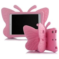 Simicoo iPad Mini 4 3 2 3D Cute Butterfly Case for Kids Light Weight EVA Stand Shockproof Rugged Heavy Duty Kids Friendly Tablet Case for iPad Mini 4 3 2 (Pink)