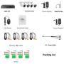 Kingkong Smart 1080P 4CH Home Security Camera System, 4PCS 1920TVL DVR CCTV Cameras Outdoor, Wide Viewing Angle, IP67 Weatherproof, 98ft Night Vision, Motion Alert