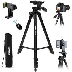 Endurax Camera Tripod 60'' for Canon Nikon Phone DSLR Tripods Stand with Universal Phone Mount & Remote Shutter Max Load 6.6 lb