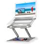 Urmust Laptop Notebook Stand Holder, Ergonomic Adjustable Ultrabook Stand Riser Portable Compatible with MacBook Air Pro, Dell, HP, Lenovo Light Weight Aluminum Up to 15.6''(Gray)