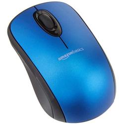 Amazon Basics Wireless Computer Mouse with USB Nano Receiver - Blue