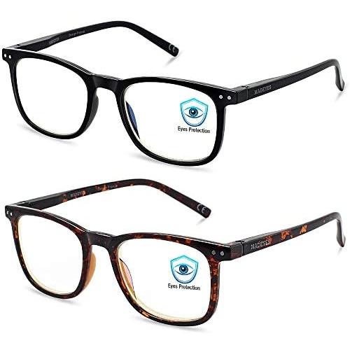 Blue Light Blocking Glasses, 2Pack Cut UV400 Computer Glasses for Anti Eyestrain