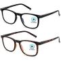 Blue Light Blocking Glasses, 2Pack Cut UV400 Computer Glasses for Anti Eyestrain
