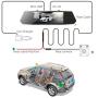 TOGUARD Backup Camera for Cars 7'' Mirror Dash Cam Touch Screen 1080P Rear View Mirror Camera Front and Rear Dual Lens with Waterproof Reversing Camera Parking Assistance