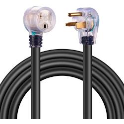 Miady 25ft 50AMP Welder Extension Cord, 8 Gauge Heavy Duty Industrial NEMA 6-50 Welding Machine Cord with Lighted End, ETL Approved