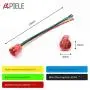 APIELE 19mm Latching Push Button Switch 3/4'' 12V DC Black Shell Power Symbol LED with Socket Plug 1NO1NC SPDT ON/Off (Red/Black Shell)