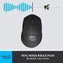 Logitech M330 Silent Plus Wireless Mouse – Enjoy Same Click Feel with 90% Less Click Noise, 2 Year Battery Life, Ergonomic Right-Hand Shape for Computers and Laptops, USB Unifying Receiver, Black