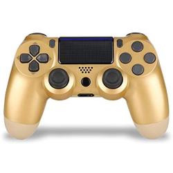 Game Controller for PS4,Wireless Controller for Playstation 4 with Dual Vibration Game Joystick (Gold)