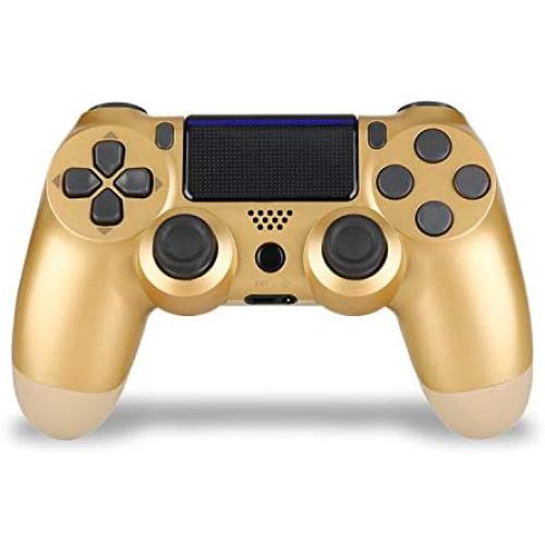 Game Controller for PS4,Wireless Controller for Playstation 4 with Dual Vibration Game Joystick (Gold)