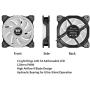Thermaltake Riing Quad 120mm 16.8 Million RGB Color (Alexa, Razer Chroma) Software Enabled 4 Light Rings 54 Addressable LED 9 Blades Hydraulic Bearing Case/Radiator Fan CL-F088-PL12SW-B, Black