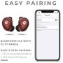 Raycon The Performer E55 True Wireless Bluetooth Earbuds - Bluetooth 5.0 Deep Bass in-Ear Headphones with Wireless Charging and Built-in Microphone Red