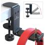 [Newest] APPHOME Headphone Stand Hanger with Cable Organizer Foldable Aluminum Headset Stand Headphone Holder Under Desk Space Save Desk Clamp Table Hook Universal Fit PC Gaming Headsets