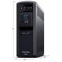 CyberPower CP1500PFCLCD PFC Sinewave UPS System, 1500VA/1000W, 12 Outlets, AVR, Mini Tower Black