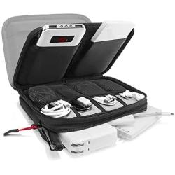 tomtoc Electronics Organizer Travel Cable Organizer Accessories Case Pouch Bag for Cable, Charger, Power Bank, Hard Drive, USB Hub, USB Flash Drive, SD Card, Phone, Black