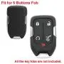 LemSa 2Pcs Silicone Keyless Entry Remote Car Smart Key Fob for GMC Acadia Terrain Yukon Chevrolet Suburban Tahoe HYQ1AA 13584502 1551A-AA, Black Purple