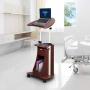 Techni Mobili Sit-to-Stand Mobile Medical Laptop Computer Cart, Chocolate