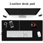 BOONA Desk Mat/Mouse Pad Protector-27.6x13.8 Multifunctional Ultra Thin Waterproof PU Leather Writing Pad for Office Laptop, Gaming Computer and Travel(70cmx35cm Double Side with Black+Red Wine)