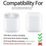 Hamile Compatible with AirPods Case [Front LED Visible] Soft Silicone Protective Cases Cover Skin Designed for Apple AirPod 2 & 1, Women Men, with Keychain (Black)