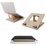 Bamboo Laptop & Tablet Stand, Portable, Lightweight, Compact, and Ergonomic for Work, Travel, and Home. Compatible with All Laptops & Tablets