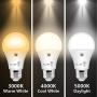 Dusk to Dawn Light Bulb- 2 Pack, AmeriTop A19 LED Sensor Light Bulbs; UL Listed, Automatic On/Off, 800 Lumen, 10W(60 Watt Equivalent), E26 Base, Indoor/Outdoor Lighting Bulb (3000K Warm White)