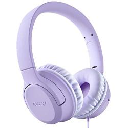 Kids Headphones, Mpow CHE2 Wired Headphones for Kids Teens, Children Headphones with Volume Limit, Foldable Adjustable On Ear Headphones for School, Travel, Compatible with Phones, Tablets, PC(Purple)