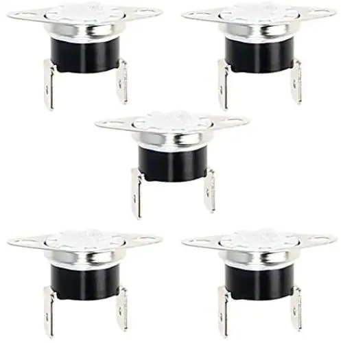 Fielect 5Pcs KSD301 Thermostat 130ーC/266ーF N.C Snap Disc Limit Control Switch Microwave Thermostat Thermal Switch Silver Tone Bent Feet Fielect 5Pcs KSD301 Thermostat 130ーC/266ーF N.C Snap Disc Limit Control Switch Microwave Thermostat Thermal Switch Silver Tone Bent Feet