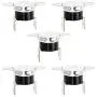 Fielect 5Pcs KSD301 Thermostat 130ーC/266ーF N.C Snap Disc Limit Control Switch Microwave Thermostat Thermal Switch Silver Tone Bent Feet Fielect 5Pcs KSD301 Thermostat 130ーC/266ーF N.C Snap Disc Limit Control Switch Microwave Thermostat Thermal Switch Silver Tone Bent Feet