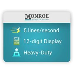 (1) Monroe 8130X 12-Digit Print/Display Professional Heavy-Duty Calculator in Black with Extended Life Calculator Body