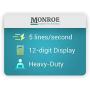 (1) Monroe 8130X 12-Digit Print/Display Professional Heavy-Duty Calculator in Black with Extended Life Calculator Body