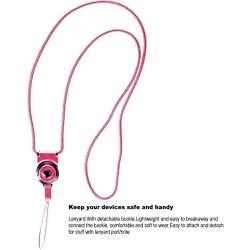 Phone Neck Strap Lanyard Quick Release ID Holder Neck Lanyard,3 PCS 19'' Detachable Necklace Neck Band,Whistles Strap for iPhone,ID Badge Holder with a Lanyard Hole-Black+Sky Blue+Pink