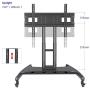 NB North Bayou Mobile TV Cart for 32-70” LED Touch Screen TV Stand for All-in-One Computer Portrait Screen with Load Capacity of 100lbs Height Adjustable Stand AVA50-B