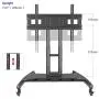 NB North Bayou Mobile TV Cart for 32-70” LED Touch Screen TV Stand for All-in-One Computer Portrait Screen with Load Capacity of 100lbs Height Adjustable Stand AVA50-B