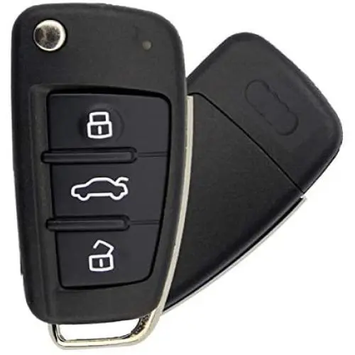  for Audi A2 A3 A4 A6 A6L A8 S5 Q7 TT Remote Flip Folding Car Key Shell HU66 Uncut Blank Blade 3 Buttons Auto Case