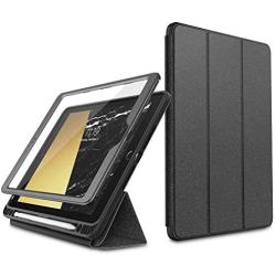 i-Blason Cosmo Case for New iPad 8th/7th Generation, iPad 10.2 2020 2019 Case, Full-Body Trifold with Built-in Screen Protector Protective Smart Cover with Auto Sleep/Wake & Pencil Holder (Gray)
