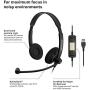 Sennheiser Consumer Audio SC 60 USB ML (504547) - Double-Sided Business Headset | For Skype for Business | with HD Sound, Noise-Cancelling Microphone, & USB Connector (Black)