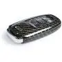 M.JVisun Genuine Carbon Fiber Key Fob Cover for Audi A4 A4L A5 A6 A6L A7 A8 Q5 Q8 R8 RS4 RS5 RS6 RS7 S4 S5 S6 S7 S8 SQ5 Smart Car Remote Key, Mens Car Key Fob Case Womens Fob Cover - Black