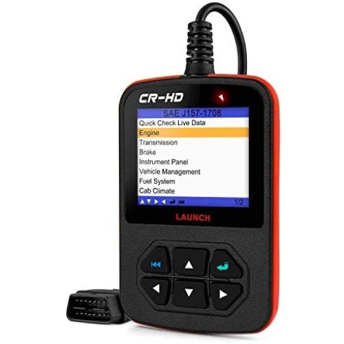 LAUNCH CReader HD Plus Heavy Duty Truck Obd2 Diagnostic Reader OBDII Scan Tool CRHD Truck Code Scanner With OBD-II Communication Modes 1-10 and J1587, J1708 and J1939 protocols