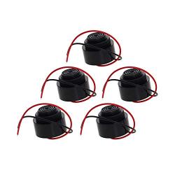 Fielect Electronic Buzzer Active Piezo Buzzer Electronic Buzzerphone Beep Tone Speaker Alarm DC 12V 90dB 5Pcs 4.3x3.3cm