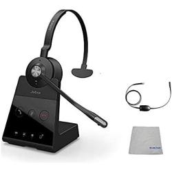 Polycom Compatible Jabra Engage 65 Wireless Headset Bundle with EHS Adapter, 9553-553-125-PLY | VVX and Soundpoint Phones, PC/MAC, USB, Teams, Skype for Business