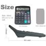 GAONA Basic Calculator 12 Digit Dual Power Large LCD Display Sensitive Button for Office, Primary School, Market or Home Use (Black)