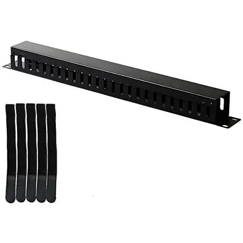 Lancher 19 Inch 1U Cable Management Horizontal Cable Rack Mount Manager with mounting Screws for Service Rack Cabinet 24 Slot Finger Duct with Cover Lancher 19 Inch 1U Cable Management Horizontal Cable Rack Mount Manager with mounting Screws for Service Rack Cabinet 24 Slot Finger Duct with Cover