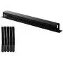 Lancher 19 Inch 1U Cable Management Horizontal Cable Rack Mount Manager with mounting Screws for Service Rack Cabinet 24 Slot Finger Duct with Cover Lancher 19 Inch 1U Cable Management Horizontal Cable Rack Mount Manager with mounting Screws for Service Rack Cabinet 24 Slot Finger Duct with Cover
